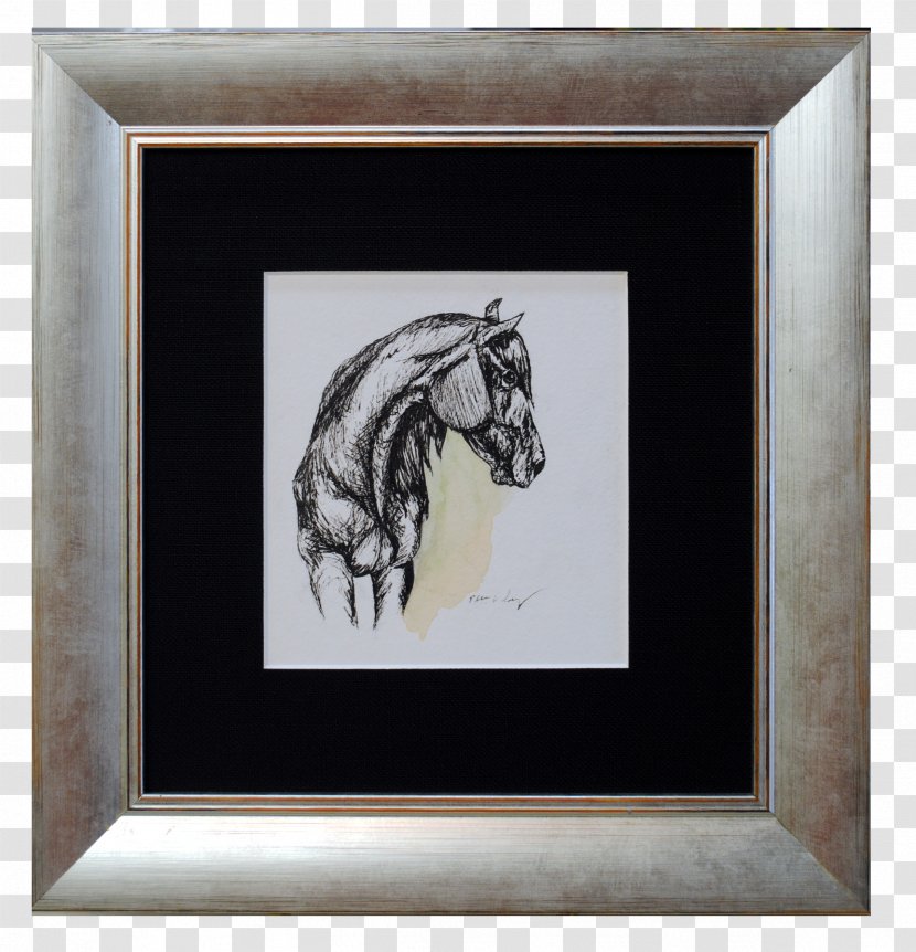 Horse Modern Art Painting Rectangle - Ink Frame Transparent PNG