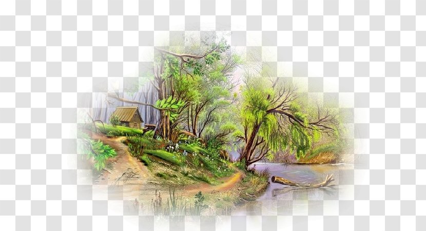 Oil Painting Art Landscape - Plant Transparent PNG