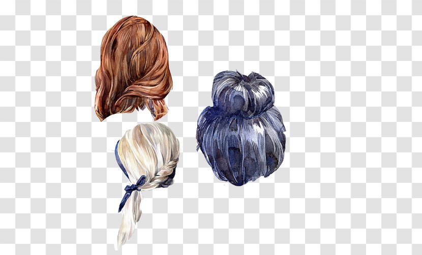 Drawing Hairstyle Watercolor Painting Illustration - Ms. Creative Picture Painted Transparent PNG
