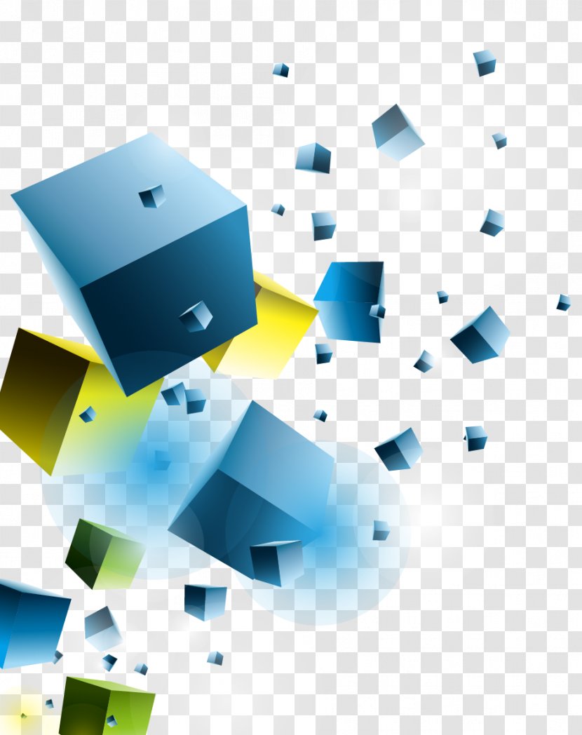 Geometry Ornament Block - Abstract Geometric Blocks Of Three-dimensional Pieces Transparent PNG