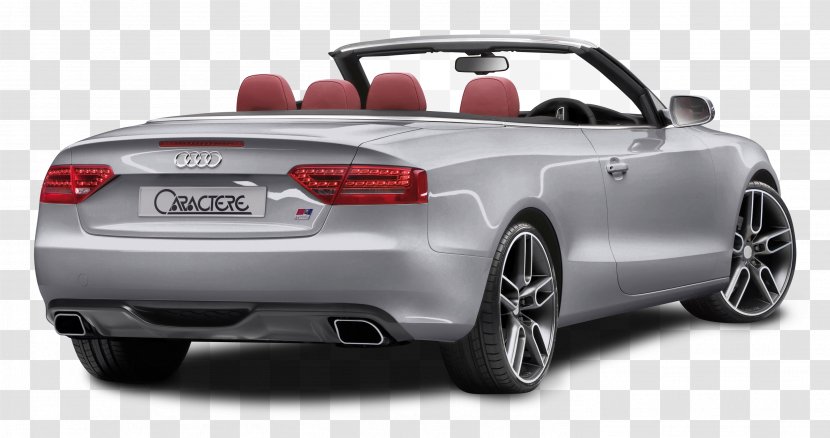 Car Audi - Supercar - A5 CABRIO Grey Back View Transparent PNG