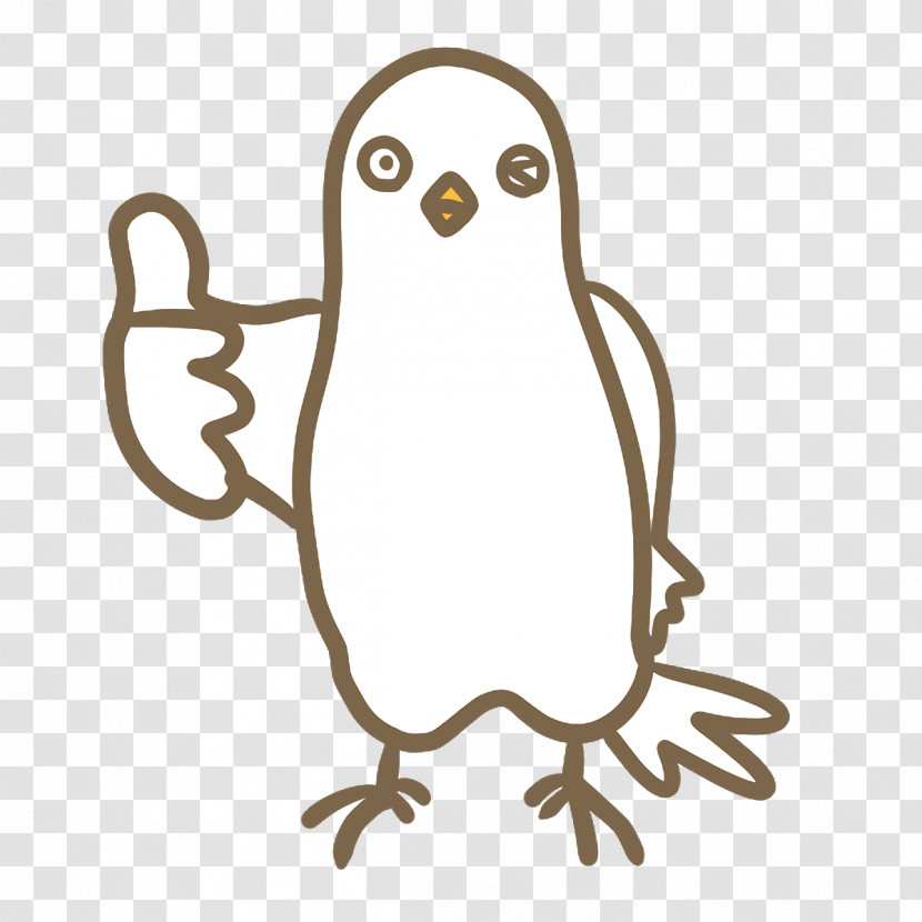 Beak Line Art Birds Flightless Bird Cartoon Transparent PNG