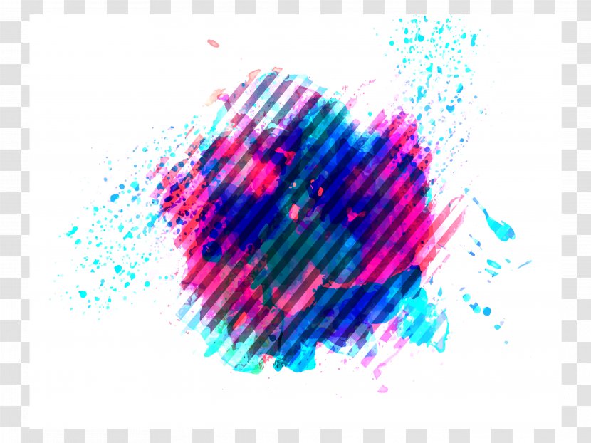 Graphic Design Turquoise Teal Violet - Computer - Paint Splash Transparent PNG