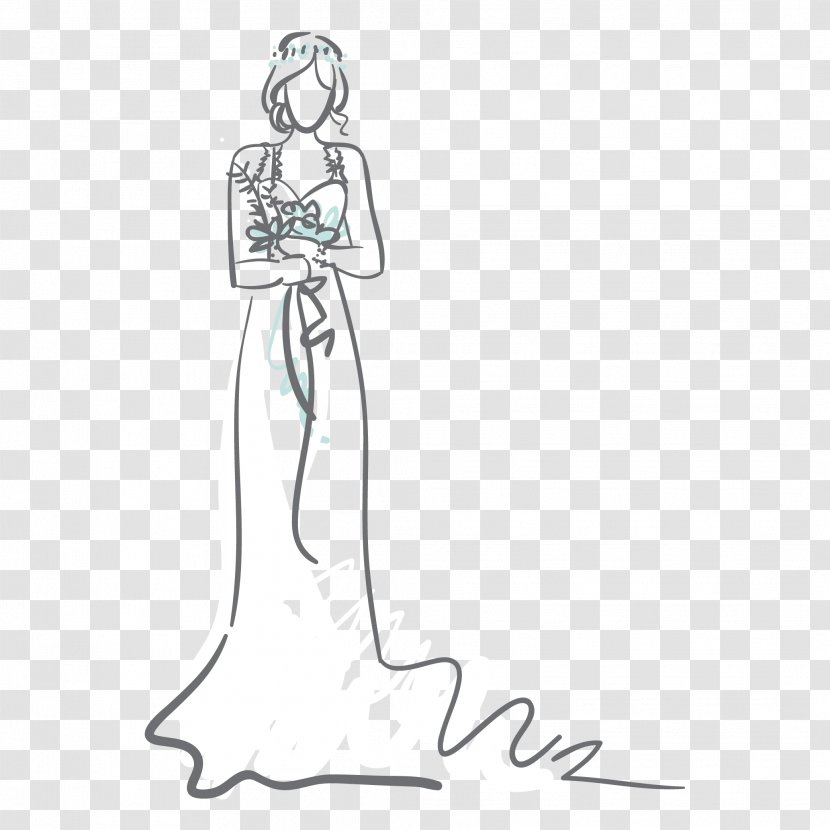 Bride Wedding Dress - Cartoon Transparent PNG