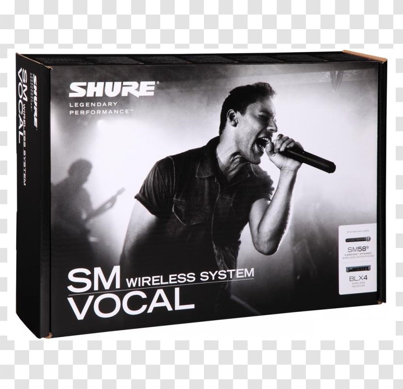 Microphone Shure SM58 Audio Wireless - Frame Transparent PNG