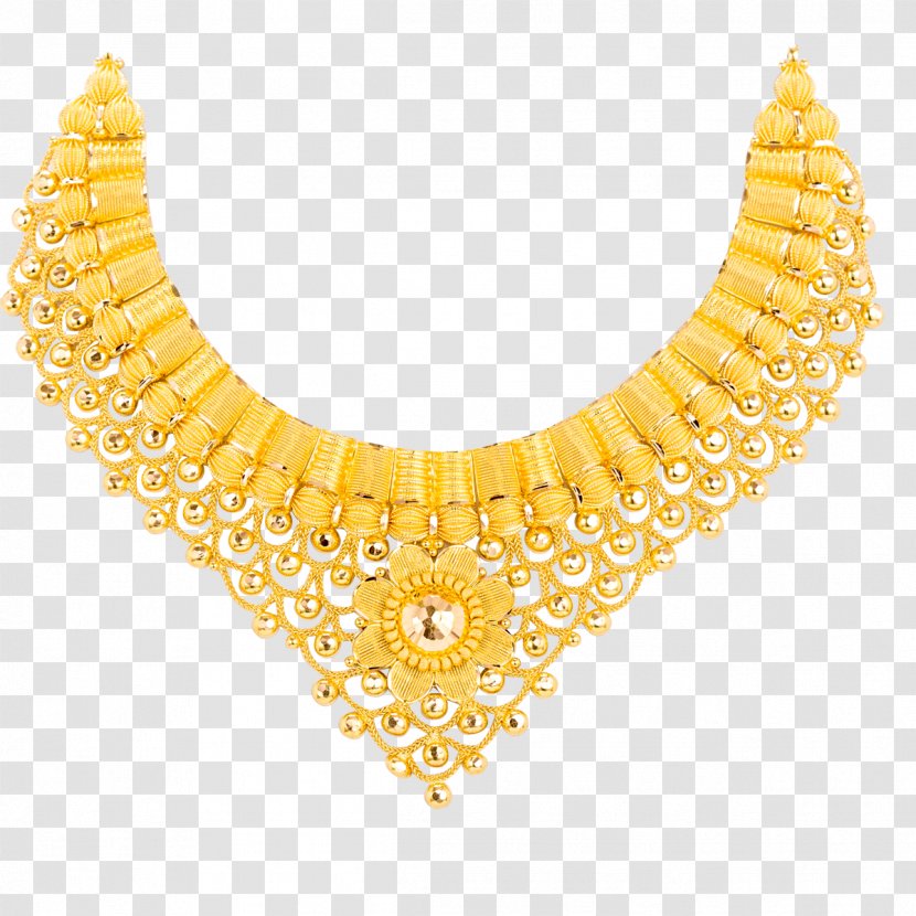 Earring Jewellery Necklace Kalyan Jewellers Gold - Chain Transparent PNG