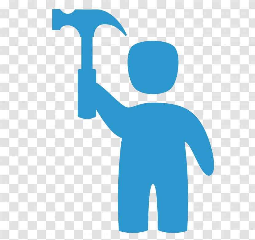 Laborer Cartoon Illustration - Logo - Workers Take A Hammer Transparent PNG
