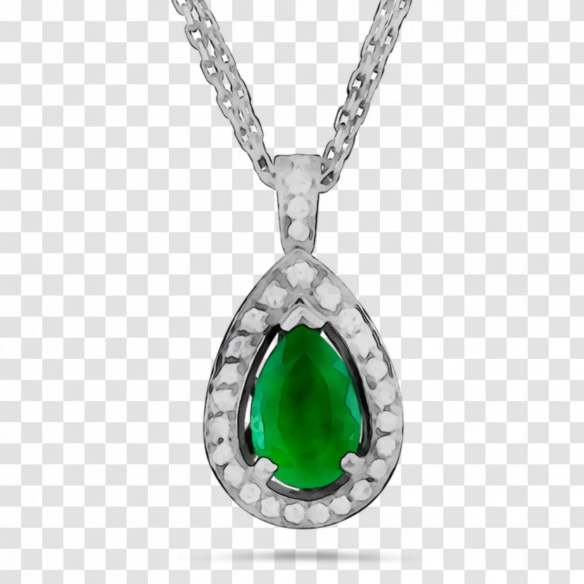 Emerald Pendant Silver Jewellery Diamond - Platinum Transparent PNG