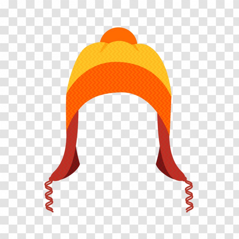 Beanie Logo Product Design Font - Orange - Winter Bash Transparent PNG
