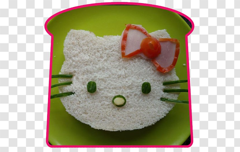 Hello Kitty Bento Ham Sandwich Lunch - Cuteness - Creative Breakfast Transparent PNG