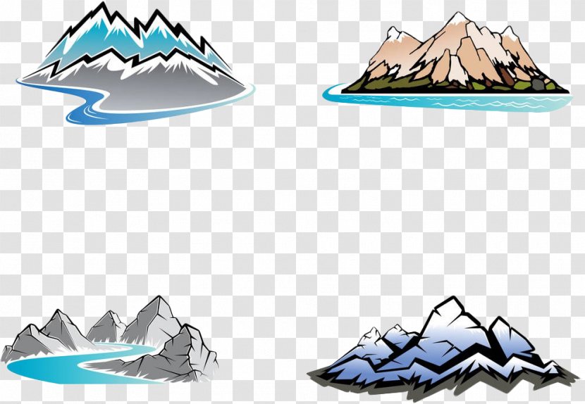 Alps Royalty-free Clip Art - Brand - Hand-painted Simple Mountain Transparent PNG