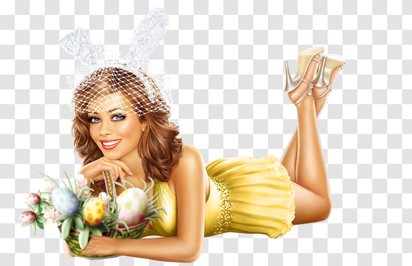 Easter Bunny Woman Бойжеткен - Silhouette - Pretty Women Transparent PNG