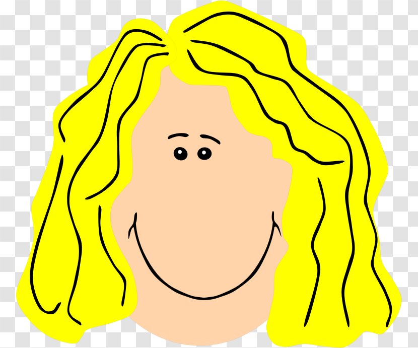 Blond Smiley Hair Clip Art - Tree - Cartoon Mom Transparent PNG