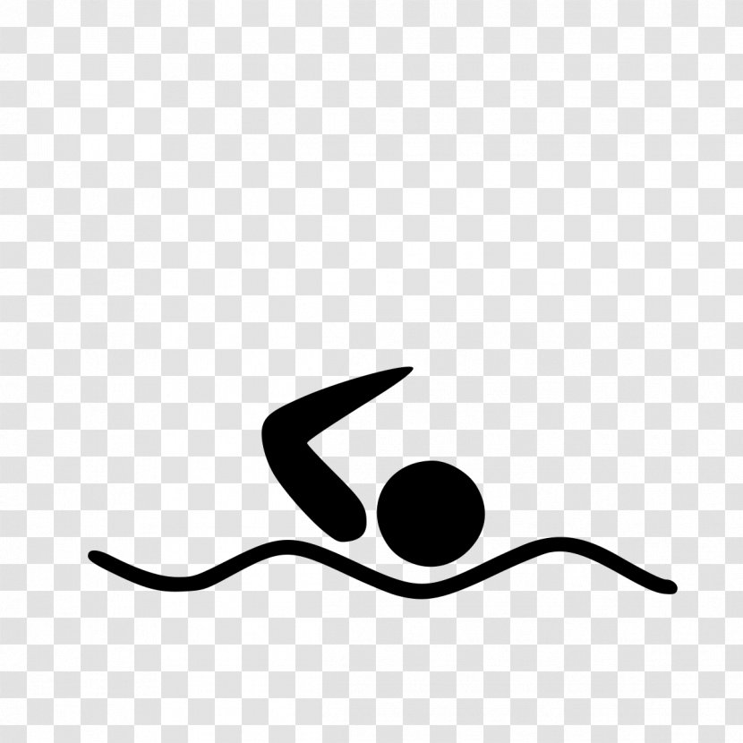 Monochrome Black And White Logo - Swim Transparent PNG