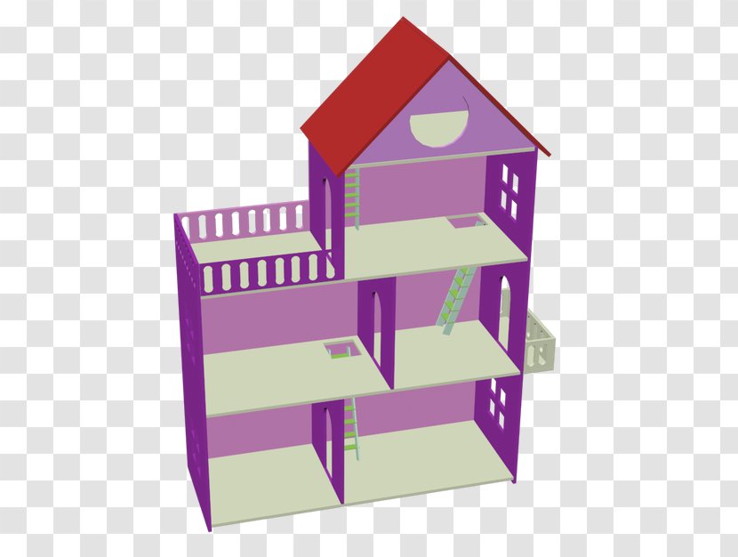 Dollhouse Stairs Plywood - Purple Transparent PNG