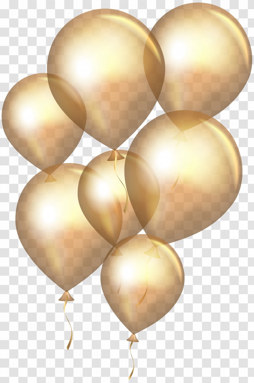 Balloon - Silver - Transparent Gold Balloons Clip Art Transparent PNG