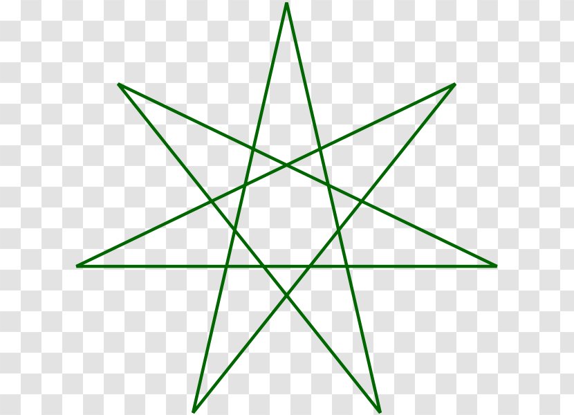Heptagram Star Polygon Illustration Symbol Heptagon - Green Transparent PNG