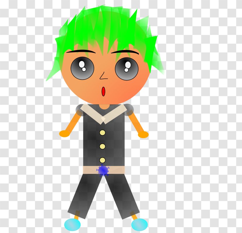 Green Cartoon Clip Art - Boy - Hair Transparent PNG