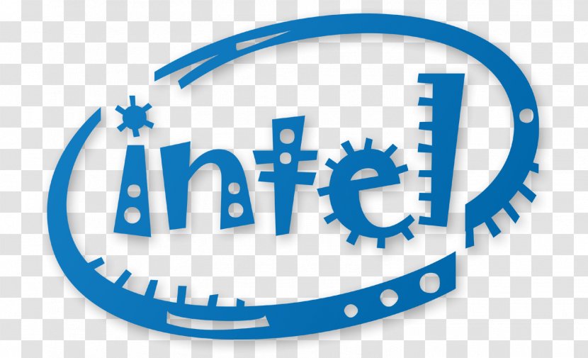 Intel Logo Typeface Central Processing Unit Font - Blue Transparent PNG