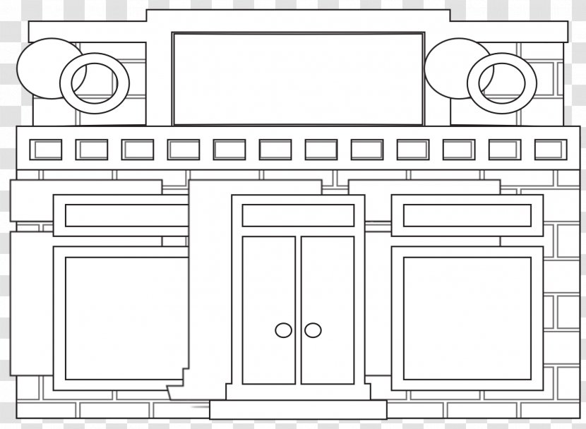 Line Art Technical Drawing Clip - Rectangle - Store Transparent PNG