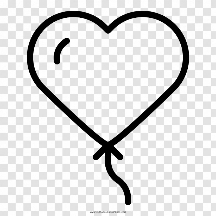 Heart Drawing Balloon Coloring Book - Frame Transparent PNG