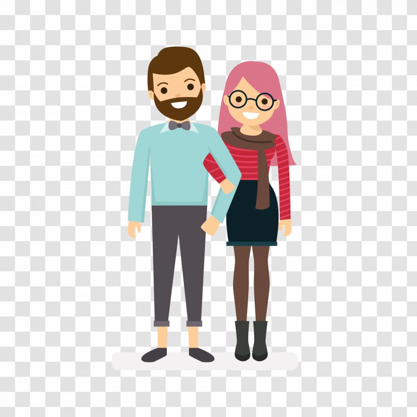 Couples Flat Design - Silhouette - Vector Couple Transparent PNG