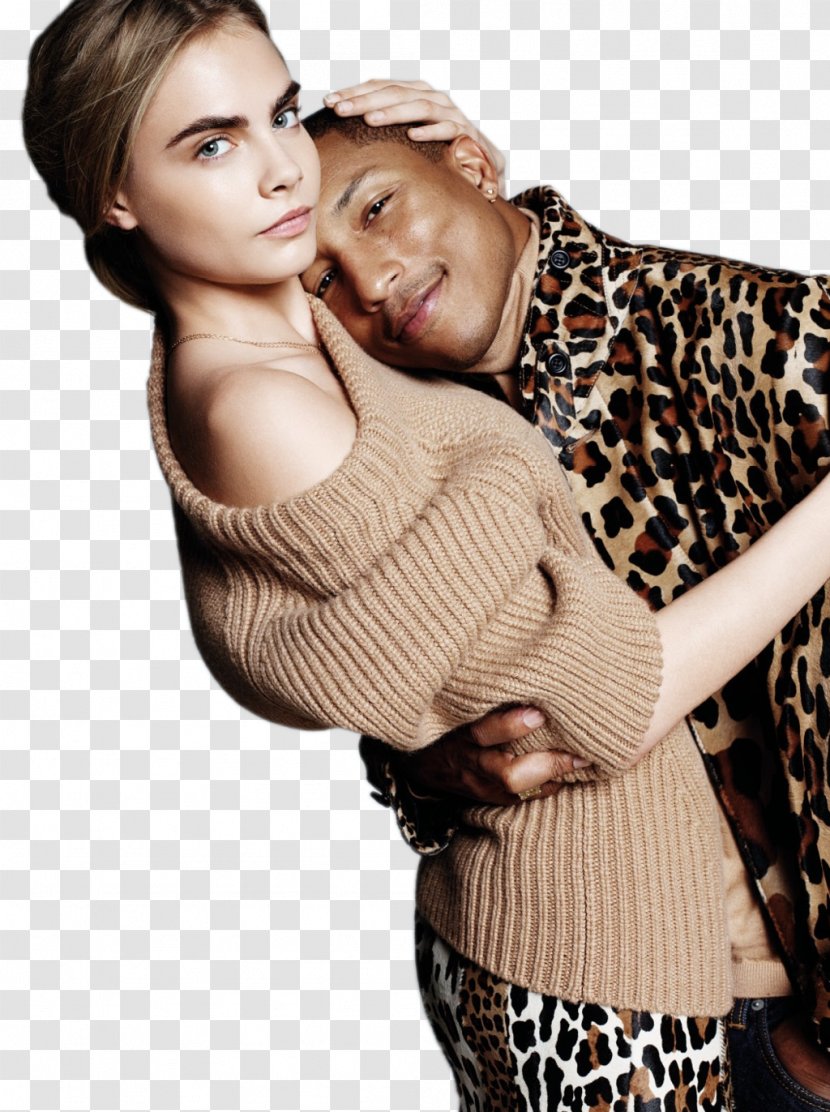 Cara Delevingne Pharrell Williams Vogue Model Musician - Frame Transparent PNG