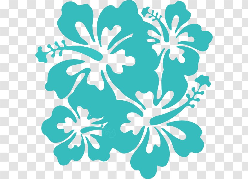 Cuisine Of Hawaii Flower Hawaiian Clip Art - Malvales - Turquoise Cliparts Transparent PNG