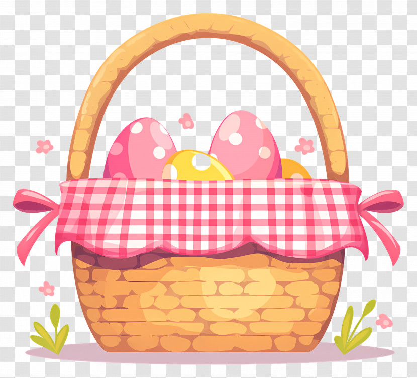 Handled Basket - Basket With Easter Eggs Transparent PNG