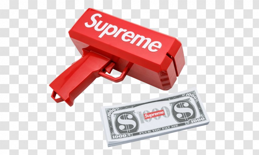 Supreme T-shirt Money Firearm Cannon - Tshirt Transparent PNG