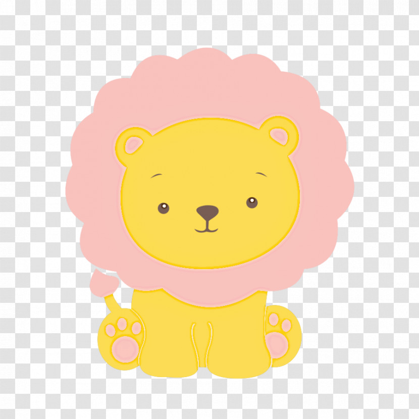 Cat Cartoon Character Yellow Smiley Transparent PNG