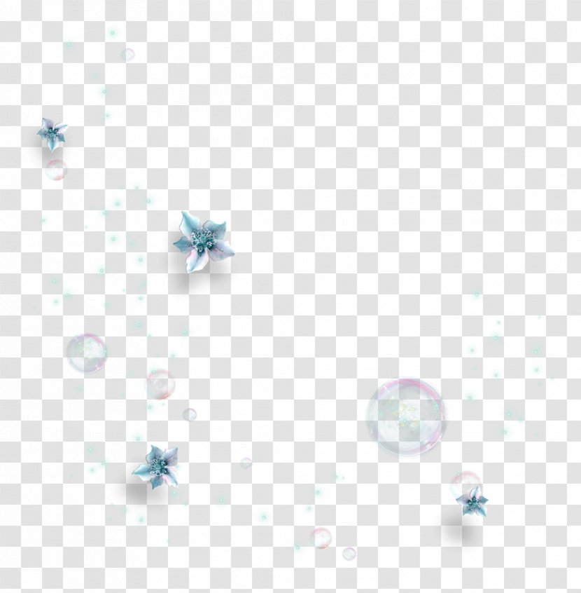 Blue Flower - Gratis - Fresh Flowers Bubbles Floating Material Transparent PNG
