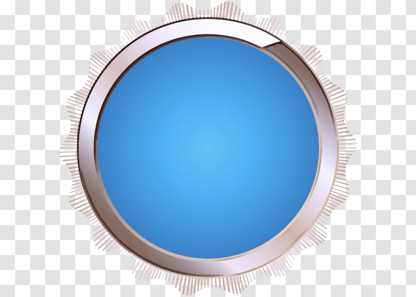 Blue Aqua Cobalt Azure Circle - Mirror Material Property Transparent PNG