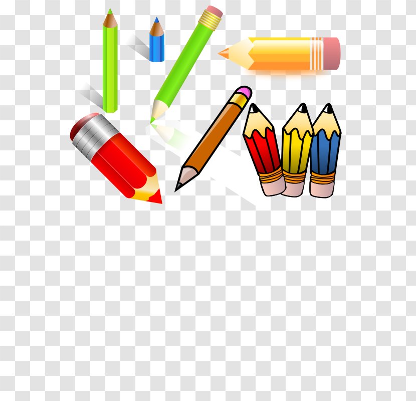 Colored Pencil Drawing Clip Art - Office Supplies - Classified Vector Transparent PNG