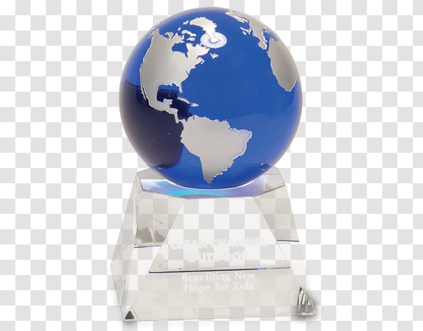 Crystal Globe Award Sphere - Lead Glass - Trophy Transparent PNG