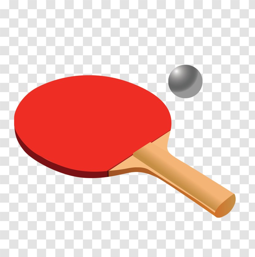 Table Tennis Racket - Ball - Red Ping Pong Transparent PNG