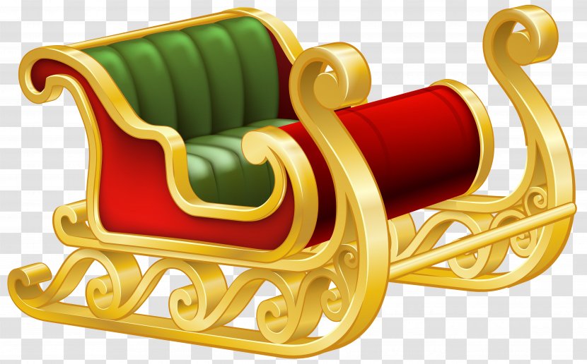 Santa Claus Reindeer Royalty-free Clip Art - Sled - Cliparts Transparent PNG
