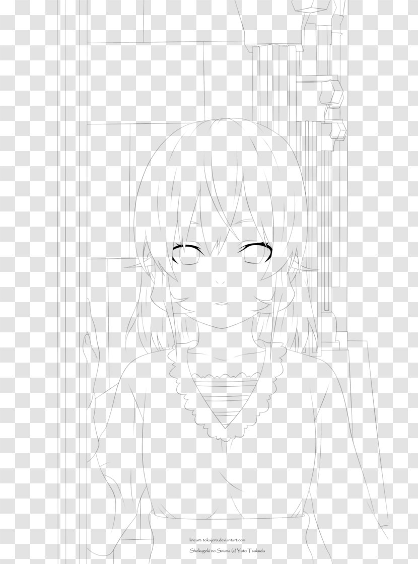 Drawing Line Art Nose Sketch - Tree - Shokugeki No Souma: Transparent PNG
