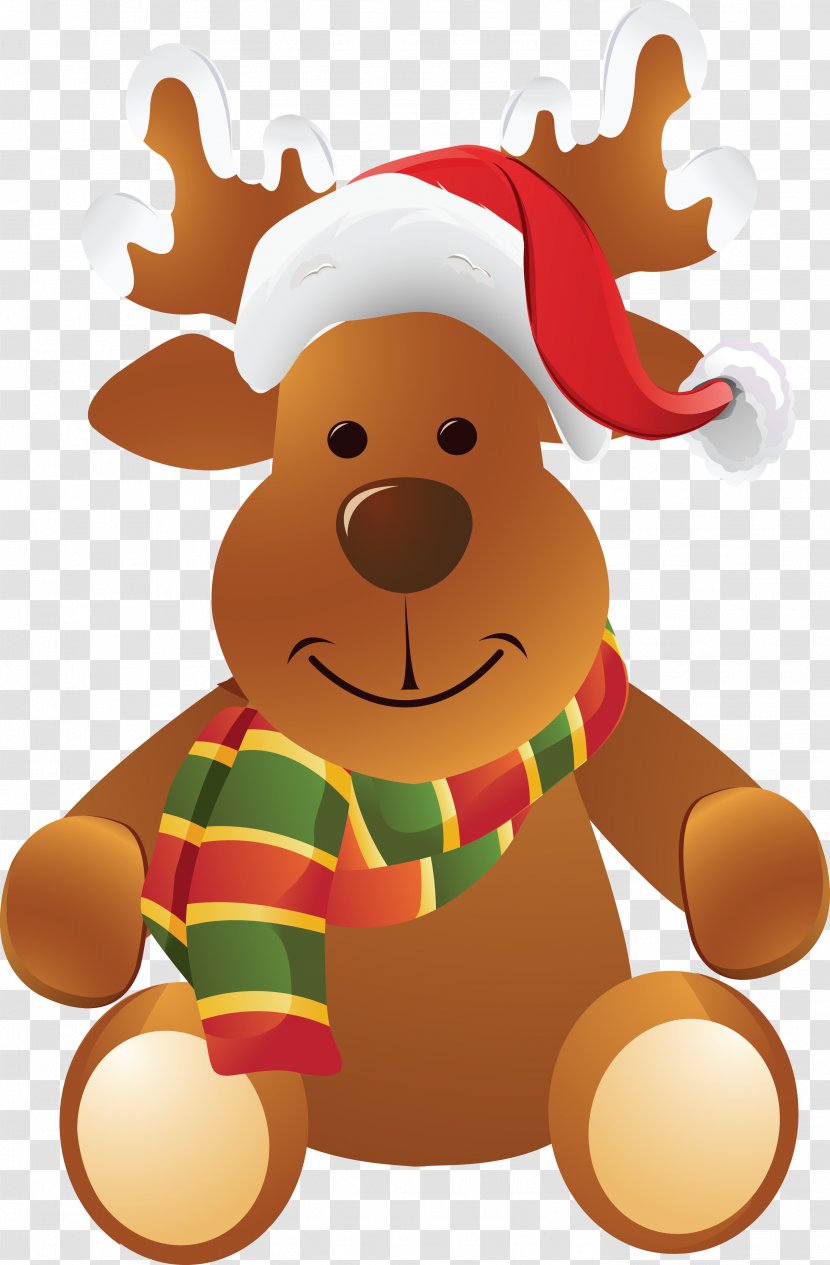 Santa Claus Christmas Decoration - Heart - Reindeer Transparent PNG
