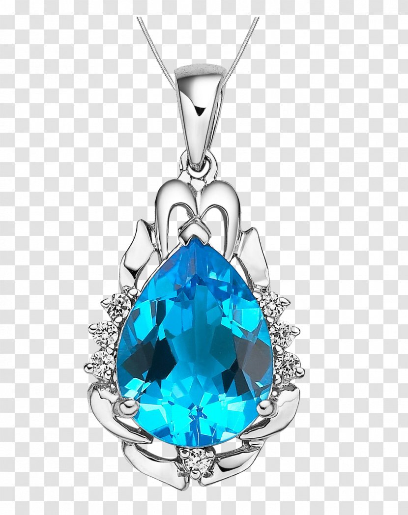 Topaz Sapphire Silver Turquoise Blue - Jewellery - Pendant Vector Edge Transparent PNG