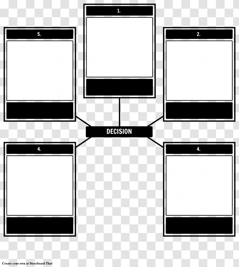 Storyboard Template Vocabulary Sketch - Color - Decision MAKING Transparent PNG