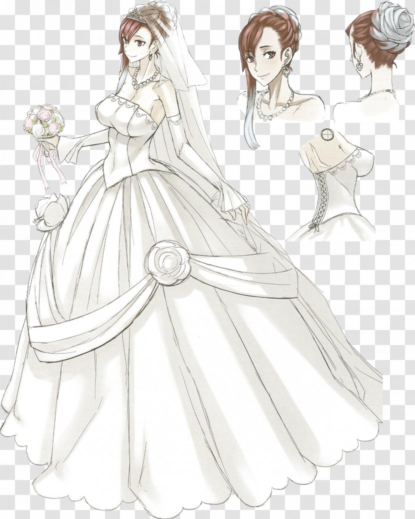 Valkyria Revolution Wedding Dress Art Drawing - Cartoon Transparent PNG