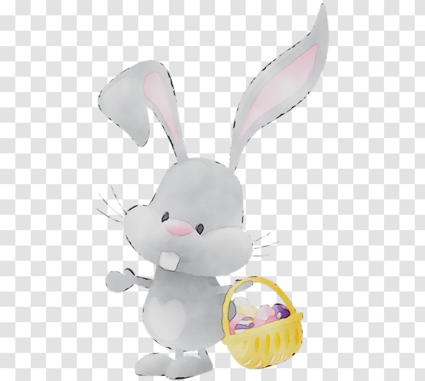Easter Bunny Rabbit Hare Clip Art - Black And White - Baby Toys Transparent PNG