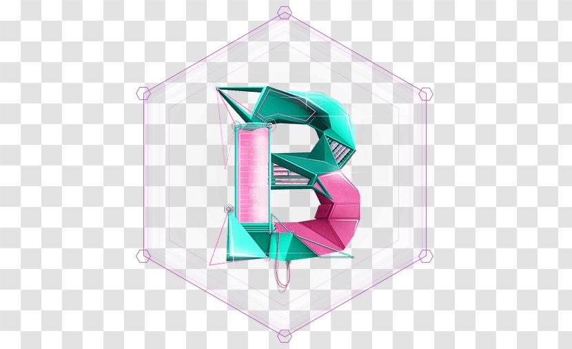 Product Design Pink M Font - Green - Low Poly Transparent PNG