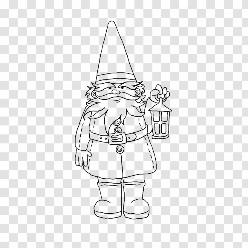 Drawing Line Art - Fictional Character - Gnome Transparent PNG