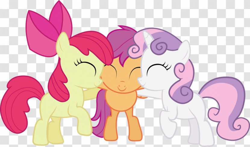 Pony Scootaloo Apple Bloom Sweetie Belle The Cutie Mark Crusaders - Watercolor - Huddle Transparent PNG