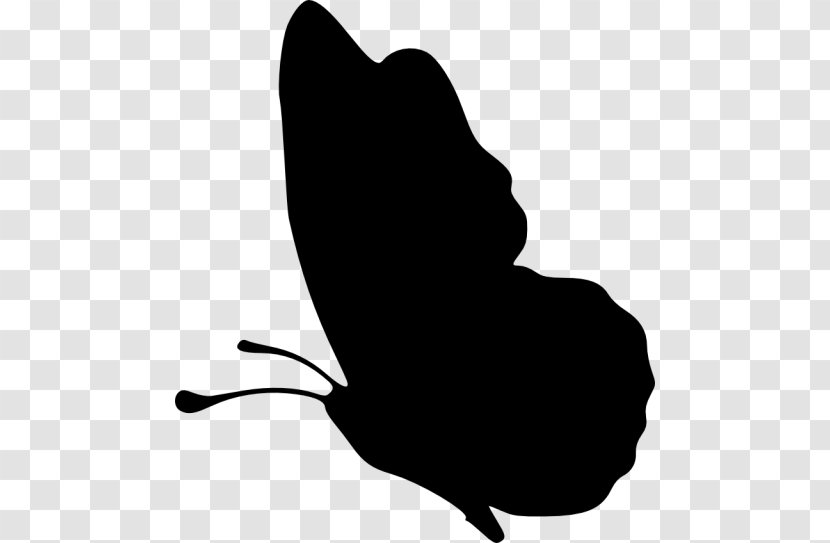 Silhouette Butterfly Clip Art - Black Transparent PNG