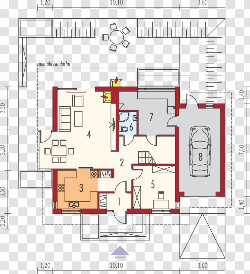 Floor Plan Square Meter Facade - House - Design Transparent PNG