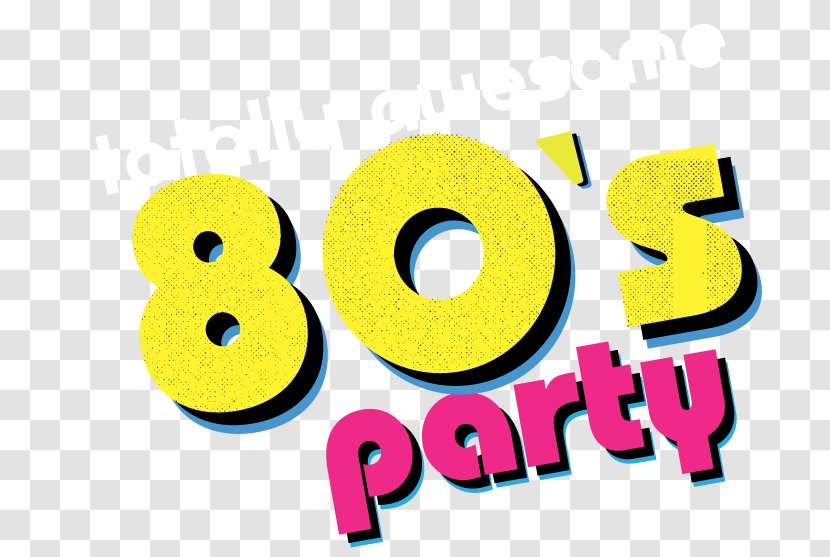 1980s Dance Party Logo Clip Art - Cartoon - 80s Transparent PNG