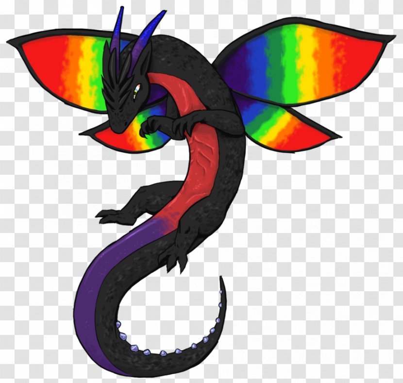 Clip Art Illustration Cartoon - Double Rainbow Dragon Transparent PNG